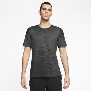 Top Nike Yoga Maneca Scurta Barbati Gri Negrii | KLGT-51374